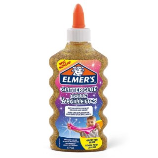 Elmers klej brokatowy, złoty, zmywalny i przyjazny dzieciom, 177ml, 2077251 (X)