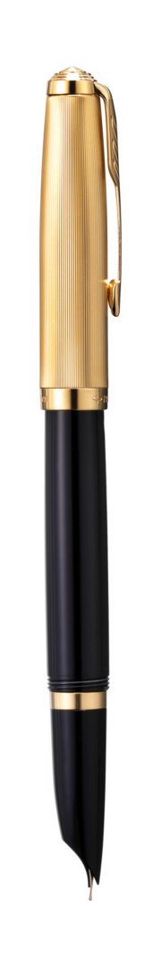 Pióro wieczne (F) - 18K PARKER 51 DELUXE BLACK GT 2123511, giftbox