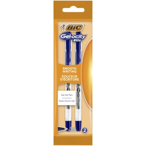 Długopis żelowy BIC Gel-ocity Stic 0.5mm niebieski, blister 2szt, 989707 Długopis żelowy BIC Gel-ocity Stic 0.5mm niebieski, blister 2szt, 989707