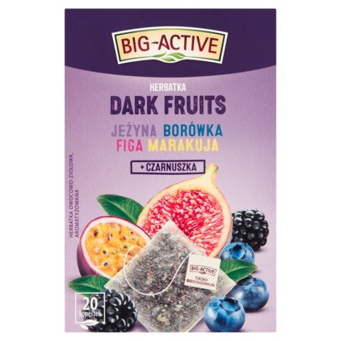 Herbata BIG-ACTIVE DARK FRUTIS 20 kopert/45g owocowo-ziołowa Herbata BIG-ACTIVE DARK FRUTIS 20 kopert/45g owocowo-ziołowa