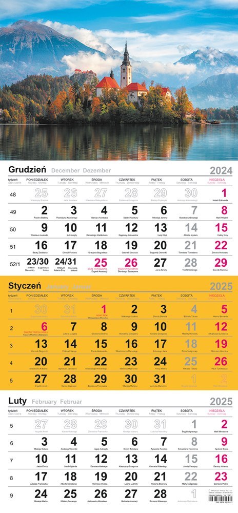 Kalendarz trójdzielny(H)2025 Michalczyk i Prokop T-106T-10 Kalendarz trójdzielny(H)2025 Michalczyk i Prokop T-106T-10