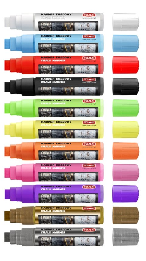 Marker kredowy, końcówka ścięta 15mm, 25g tuszu fioletowy TO-290 Toma Marker kredowy, końcówka ścięta 15mm, 25g tuszu fioletowy TO-290 Toma