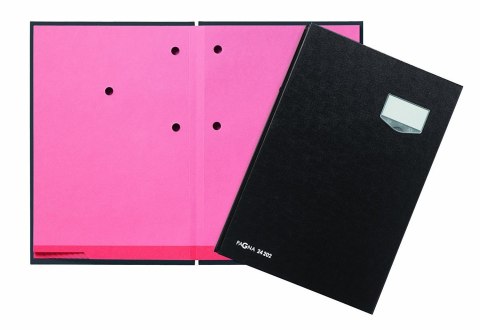 Teczka do podpisu DE LUXE, 20cz., czarna, różowe przekładki P2420204 PAGNA DURABLE Teczka do podpisu DE LUXE, 20cz., czarna, różowe przekładki P2420204 PAGNA DURABLE