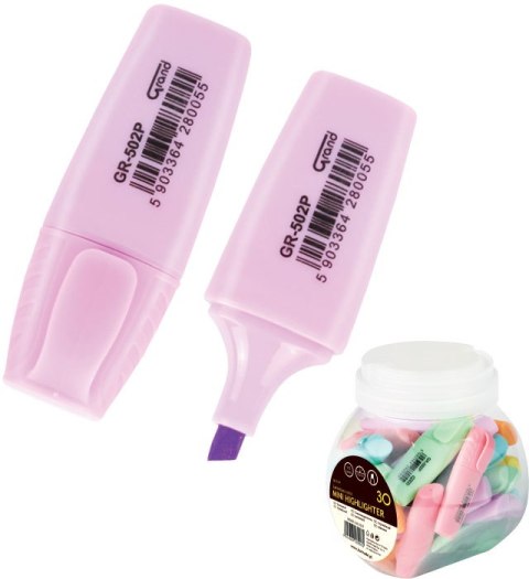 Zakreślacz GRAND GR-502P mini pastelowy 160-2237 Zakreślacz GRAND GR-502P mini pastelowy 160-2237