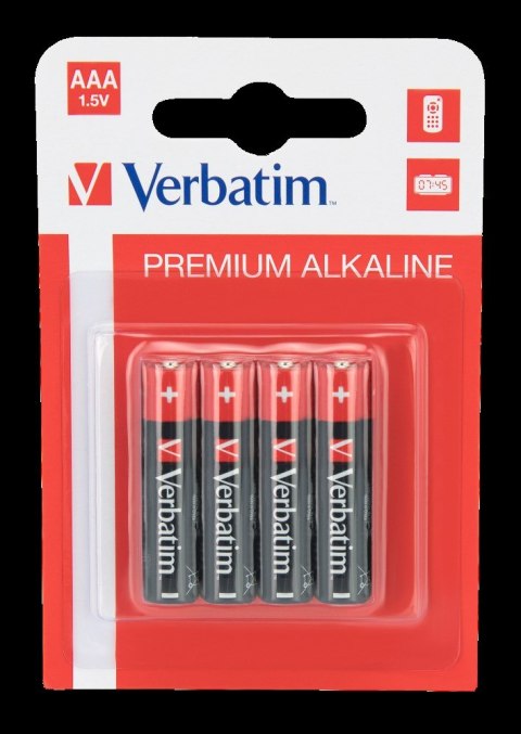 Baterie VERBATIM ALKALICZNE LR03 AAA BLISTER 4szt. 49920 Baterie VERBATIM ALKALICZNE LR03 AAA BLISTER 4szt. 49920