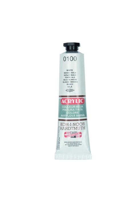 Farba akrylowa ACRYLIC 40ml biała 162711 KOH-I-NOOR Farba akrylowa ACRYLIC 40ml biała 162711 KOH-I-NOOR