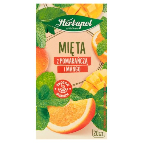 Herbata HERBAPOL ZIELNIK POLSKI Mięta z Pomarańczą i Mango (20 torebek) Herbata HERBAPOL ZIELNIK POLSKI Mięta z Pomarańczą i Mango (20 torebek)