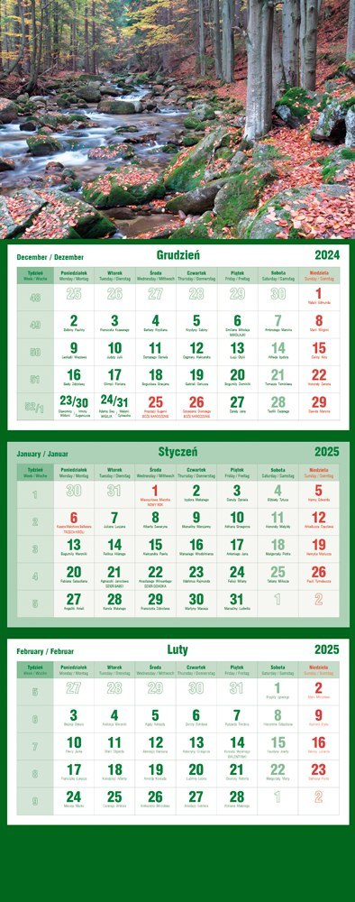 Kalendarz trójdzielny 2025 Strumień Michalczyk i Prokop T-105T-08 Kalendarz trójdzielny 2025 Strumień Michalczyk i Prokop T-105T-08
