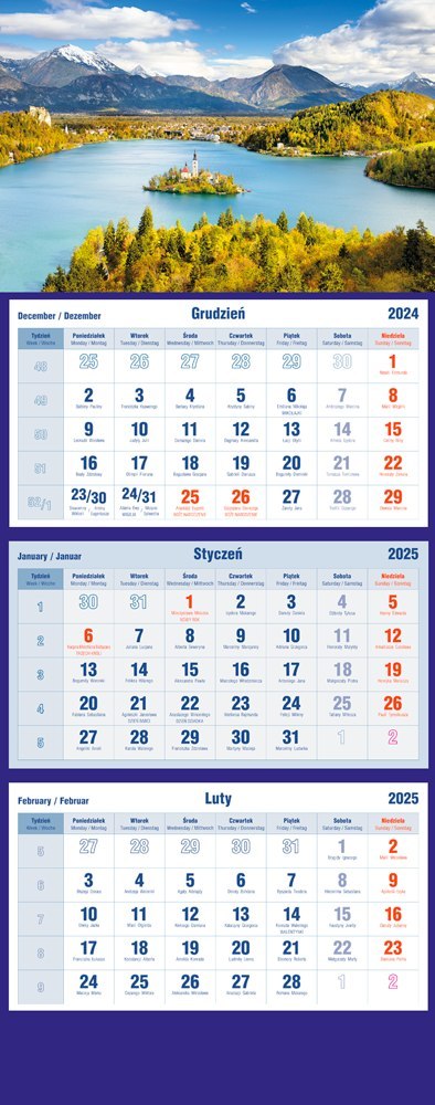 Kalendarz trójdzielny 2025 Wyspa Michalczyk i Prokop T-105T-05 Kalendarz trójdzielny 2025 Wyspa Michalczyk i Prokop T-105T-05