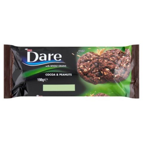 Ciastka pełnoziarniste z kakao i orzeszkami Dare 198 g Ciastka pełnoziarniste z kakao i orzeszkami Dare 198 g