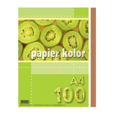 Papier xero A4 ciemnobrązowy (100 arkuszy) KRESKA Papier xero A4 ciemnobrązowy (100 arkuszy) KRESKA