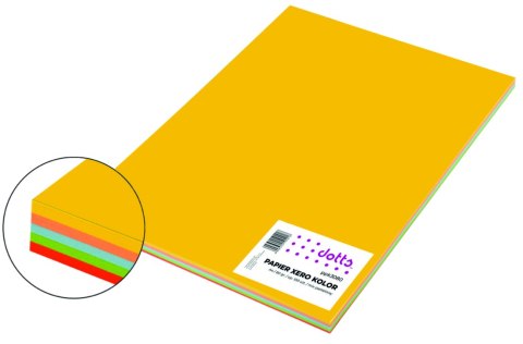 Papier xero A4 kolorowy DOTTS 80g (100) mix intensywny Papier xero A4 kolorowy DOTTS 80g (100) mix intensywny