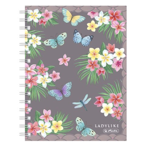 Brulion na spirali A5 100k kratka Ladylike butterfly 50044207 Herlitz Brulion na spirali A5 100k kratka Ladylike butterfly 50044207 Herlitz