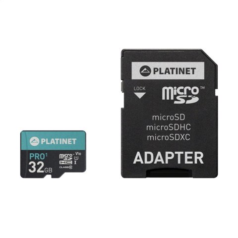 Karta pamięci Micro SDhc + adapter 32GB class10 UIII A1 90MB/s Platinet PMMSD32UI Karta pamięci Micro SDhc + adapter 32GB class10 UIII A1 90MB/s Platinet PMMSD32UI