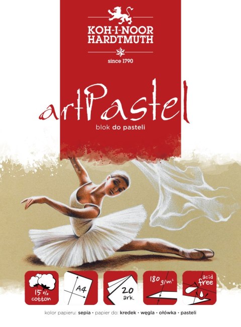 Blok do pasteli ART PASTEL SEPIA A4 20 KARTEK 180G BLO-PART4 KOH-I-NOOR