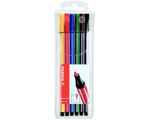 Flamaster Pen 68 BRUSH etui 6 szt. 568/06-11 STABILO Flamaster Pen 68 BRUSH etui 6 szt. 568/06-11 STABILO