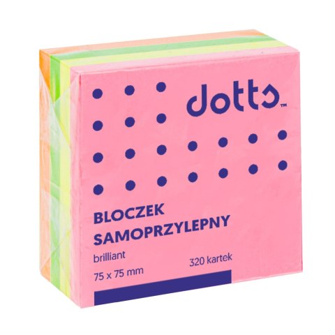 Kostka samoprzylepna DOTTS 75x75 320kartek 4 mix kolor intensywna (NSKI/D) Kostka samoprzylepna DOTTS 75x75 320kartek 4 mix kolor intensywna (NSKI/D)