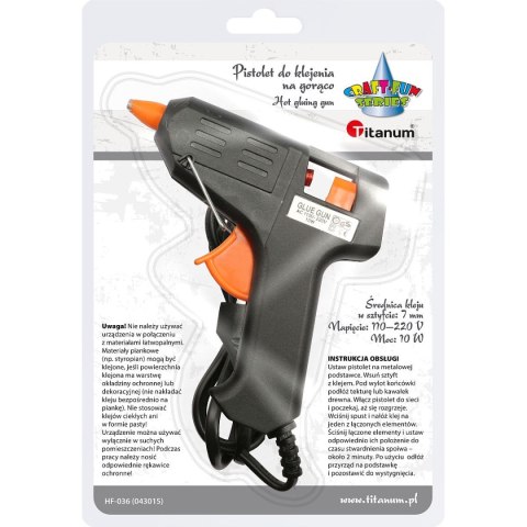 Pistolet do kleju na gorąco 10W HF-036 339427 mały Q7 TITANUM Pistolet do kleju na gorąco 10W HF-036 339427 mały Q7 TITANUM