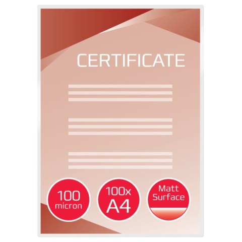 Folie do laminacji matowe GBC, A4, 100 mic. , 100 szt., 3740491 Folie do laminacji matowe GBC, A4, 100 mic. , 100 szt., 3740491