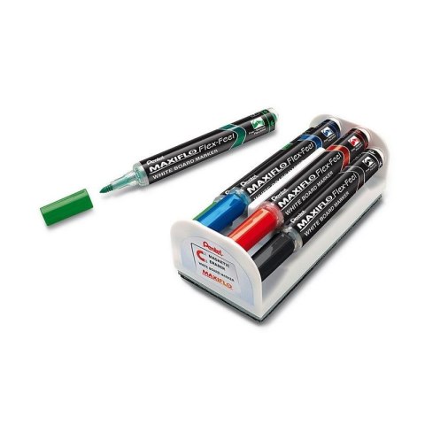 Markery suchościeralne MAXIFLO FLEX-FEEL 4 sztuki z gąbką MWL5SBF-4N Markery suchościeralne MAXIFLO FLEX-FEEL 4 sztuki z gąbką MWL5SBF-4N