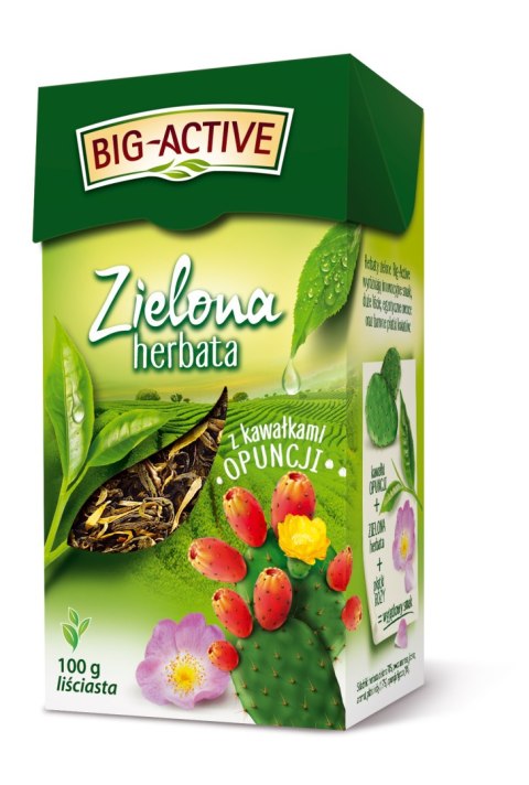 Herbata BIG-ACTIVE kawał.OPUNCJI 100g liściasta zielona Herbata BIG-ACTIVE kawał.OPUNCJI 100g liściasta zielona