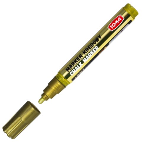 Marker kredowy, końcówka okrągła 4,5mm, 8g tuszu złoty TO-292 Toma Marker kredowy, końcówka okrągła 4,5mm, 8g tuszu złoty TO-292 Toma