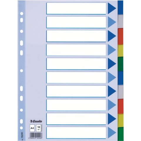 Przekładki plastikowe z PP A4 ESSELTE 10 kart 15261 Przekładki plastikowe z PP A4 ESSELTE 10 kart 15261