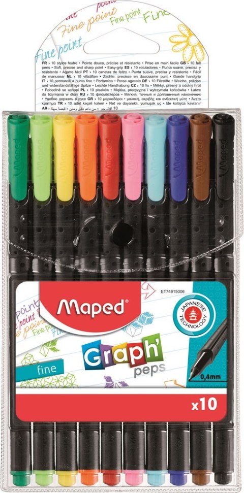 Cienkopis GRAPH PEPS 10szt.etui 749150 MAPED 0.4mm Cienkopis GRAPH PEPS 10szt.etui 749150 MAPED 0.4mm