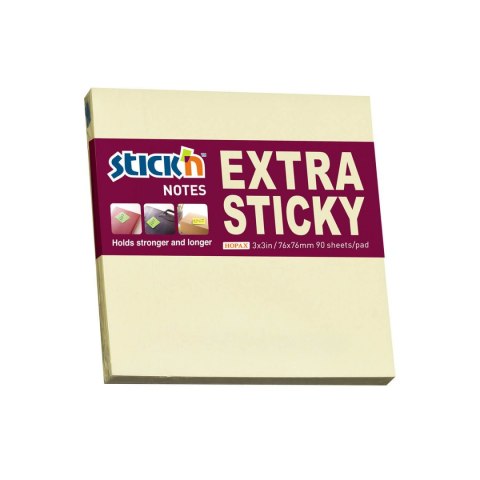 Notes samoprzylepne EXTRA STICKY 76x76 Żółty pastel 90 kartek STICK_N 21660 Notes samoprzylepne EXTRA STICKY 76x76 Żółty pastel 90 kartek STICK_N 21660