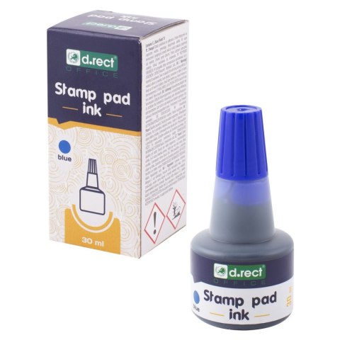 Tusz do stempli niebieski D.RECT 30ml 105304 LEVIATAN Tusz do stempli niebieski D.RECT 30ml 105304 LEVIATAN