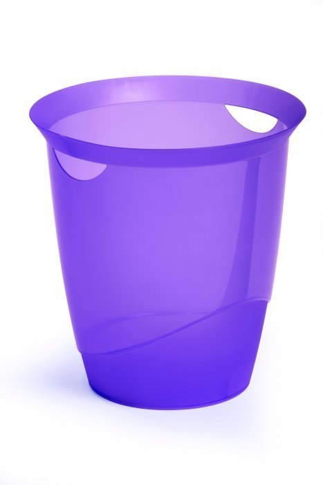 Kosz na śmieci 16l fioletowy przezroczysty DURABLE 1701710992 Kosz na śmieci 16l fioletowy przezroczysty DURABLE 1701710992