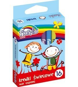 Kredki FIORELLO świecowe 16 kolorów 170-1385 Kredki FIORELLO świecowe 16 kolorów 170-1385