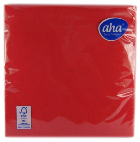 Serwetki AHA bordowe 33x33cm, 20sztuk, intensywny Serwetki AHA bordowe 33x33cm, 20sztuk, intensywny