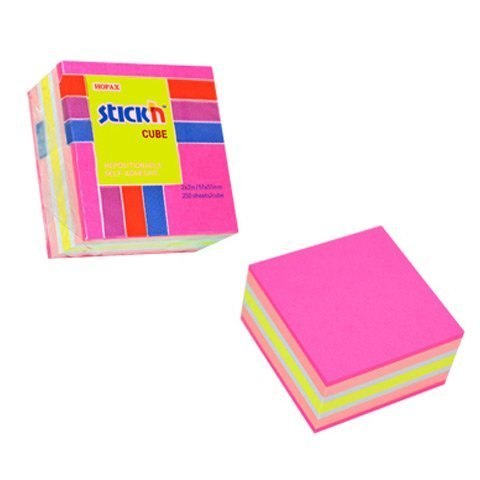 Bloczek STICKN 51x51mm różowy-mix neon i pastel 21533 Bloczek STICKN 51x51mm różowy-mix neon i pastel 21533