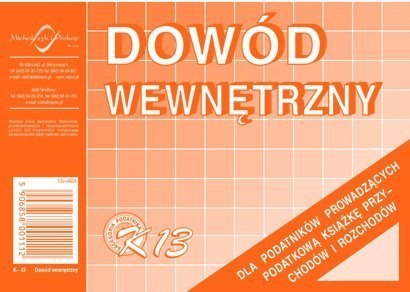 K-13 Dowód wewnętrzny A6 MICHALCZYK&PROKOP K-13 Dowód wewnętrzny A6 MICHALCZYK&PROKOP