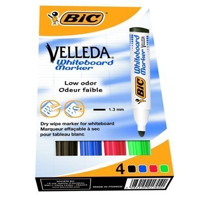 Marker suchościeralny BIC Velleda Ecolutions 1701 mix AST 4szt, 904941 Marker suchościeralny BIC Velleda Ecolutions 1701 mix AST 4szt, 904941