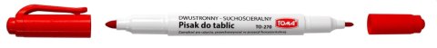 Pisaki 2-stronne do białych tablic TOMA, 2 końcówki cienkie 0,5 i 0,8mm, czerwony TO-270 Toma Pisaki 2-stronne do białych tablic TOMA, 2 końcówki cienkie 0,5 i 0,8mm, czerwony TO-270 Toma