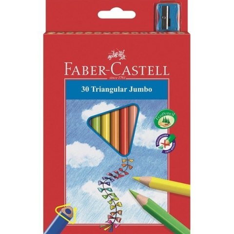 Kredki trójkątne FABER-CASTELL Junior Grip 30 kolorów 116530 FC Kredki trójkątne FABER-CASTELL Junior Grip 30 kolorów 116530 FC