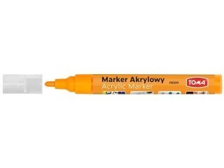 Marker akrylowy, fibrowa końcówka okrągła 2-5mm, pomarańczowy metalic TO-402 Toma