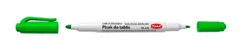 Pisaki 2-stronne do białych tablic TOMA, 2 końcówki cienkie 0,5 i 0,8mm, zielony TO-270 Toma Pisaki 2-stronne do białych tablic TOMA, 2 końcówki cienkie 0,5 i 0,8mm, zielony TO-270 Toma