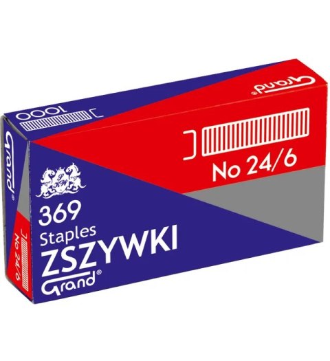 Zszywki 24/6 GRAND 369 1 op. x 1000sztuk 110-1388