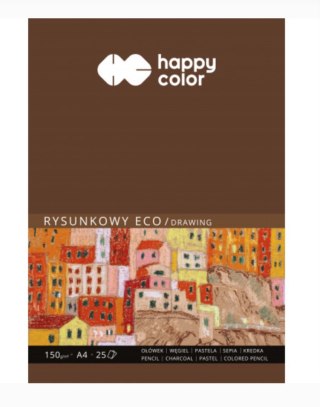 Blok rysunkowy ECO, ART, A4, 25 ark, 150g, Happy Color HA 3715 2030-A25