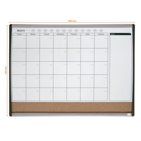 Magnetyczny planer miesięczny Nobo, 585 x 430 mm, 1903813 Magnetyczny planer miesięczny Nobo, 585 x 430 mm, 1903813