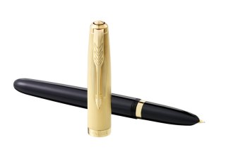 Pióro wieczne (F) - 18K PARKER 51 DELUXE BLACK GT 2123511, giftbox