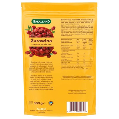 Żurawina 300g BAKALLAND Żurawina 300g BAKALLAND