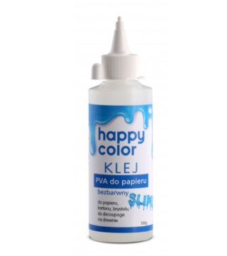 Klej do papieru PVA, butelka 250g, Happy Color HA 3430 0250