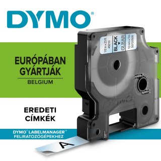 Taśma DYMO D1 - 12 mm x 7 m, czarny / przezroczysty S0720500 / 45010 do drukarek etykiet