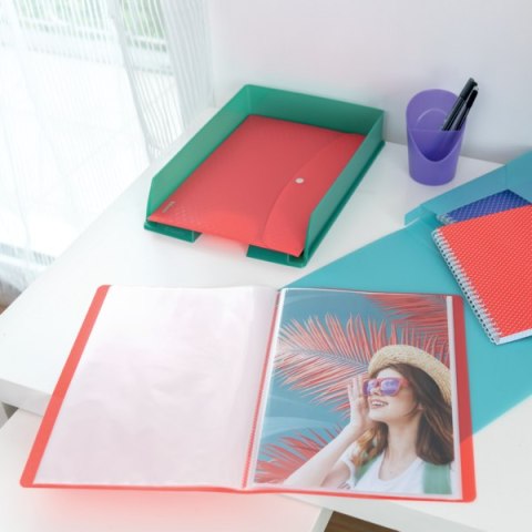 Album ofertowy Esselte ColourBreeze, z 60 koszulkami, koralowy 628443 Esselte