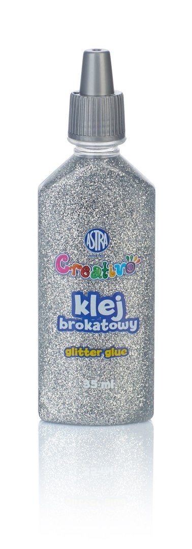 Klej brokatowy 35 ml złoty i srebrny - display 24 sztuki ASTRA, 332118001