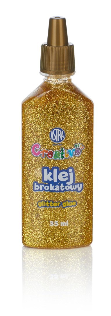 Klej brokatowy 35 ml złoty i srebrny - display 24 sztuki ASTRA, 332118001